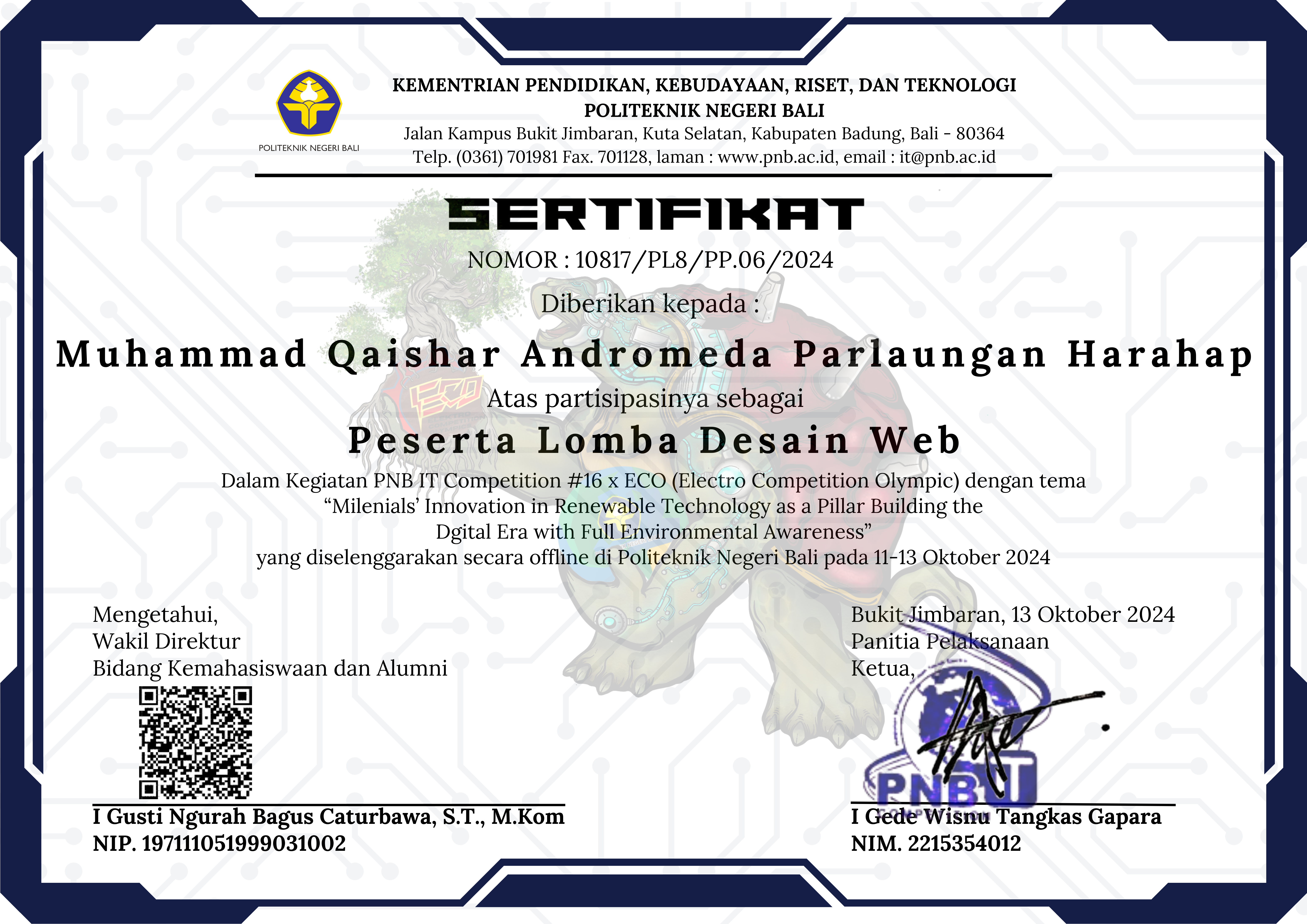 #1 Winner in Web Design Competition